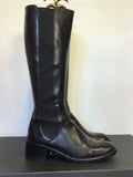 HOBBS JAMIE BLACK LEATHER KNEE LENGTH BOOTS SIZE 4.5/37.5