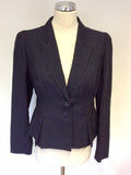 BRAND NEW HOBBS DARK BLUE LINEN TROUSER SUIT SIZE 10/12