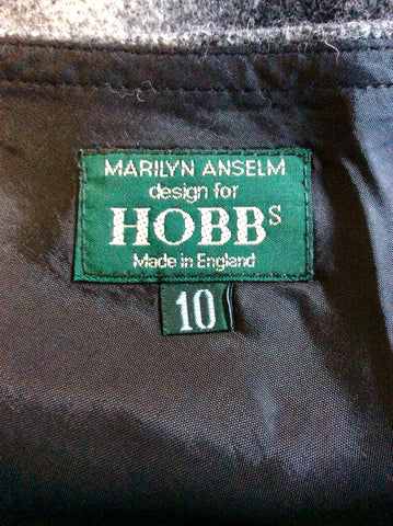 HOBBS GREY LAMBSWOOL CHECK MINI SKIRT SIZE 10