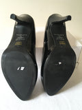 BRAND NEW MARKS & SPENCER BLACK PATENT HEELS SIZE 7/40 WIDE FIT
