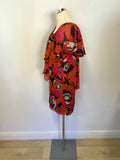 TED BAKER BOLD FLORAL PRINT TIERED LAYER DRESS SIZE 2 UK 10/12