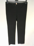MARCCAIN BLACK STRETCH STRAIGHT LEG TROUSERS SIZE N5 UK 16