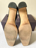 JOSEPH AZAGURY LONDON BLACK SUEDE SLINGBACK HEELS SIZE 7/40