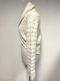GHOST CREAM CABLE CHUNKY KNIT BOLERO CARDIGAN SIZE M