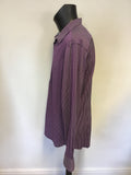 TED BAKER PURPLE,BLACK & GREY STRIPE SHIRT SIZE 6 UK L