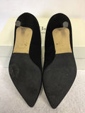 LK BENNETT OCTAVE BLACK SUEDE HEELS SIZE 3.5/36