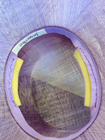 JACQUES VERT LILAC FLOWER & FEATHER TRIM FORMAL HAT