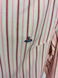 VIVIENNE WESTWOOD PINK & WHITE STRIPE SHIRT SIZE VI UK L