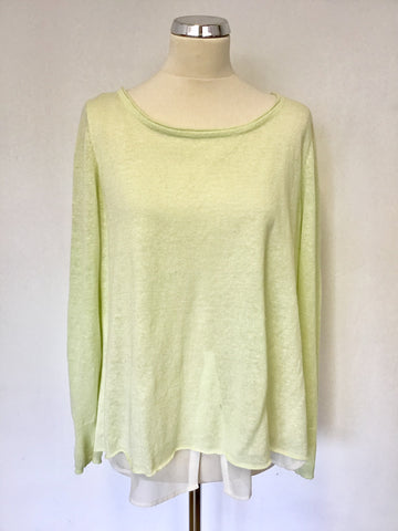 MINT VELVET CITRUS LINE FINE KNIT JUMPER SIZE 14