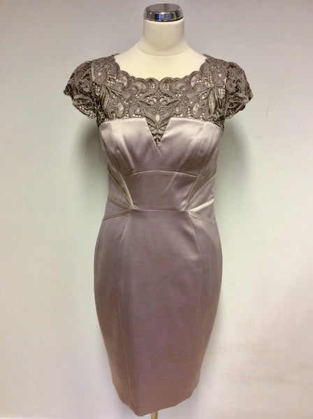 KAREN MILLEN MINK LACE TRIM SPECIAL OCCASION DRESS SIZE 12