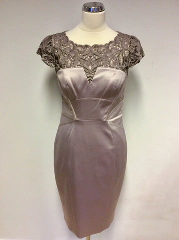 KAREN MILLEN MINK LACE TRIM SPECIAL OCCASION DRESS SIZE 12
