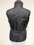 TOMMY HILFIGER SPORT BLACK CONCEALED HOOD GILET SIZE L