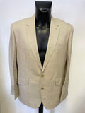 BLAZER TAILORING CREAM LINEN SINGLE BREASTED SUIT SIZE 42R/ 36W