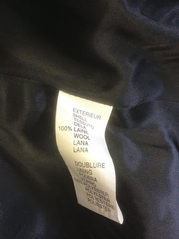 CACHAREL BLACK WOOL PLEATED DESIGN LONG SLEEVE BUTTON FASTEN JACKET SIZE 10