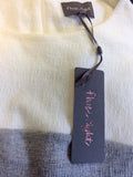 BRAND NEW PHASE EIGHT GREY & WHITE COLOUR BLOCK PENCIL DRESS SIZE 18