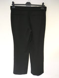 ALL SAINTS BLACK WOOL SATIN TRIM VORDANA CIGARETTE PANT TROUSERS SIZE 12
