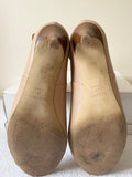 KAREN MILLEN CAMEL LEATHER PEEP TOE SHOE BOOTS SIZE 5/38