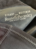 STUART WEITZMAN FOR RUSSELL & BROMLEY BLACK SUEDE 50/50 HIGH HEEL OVER KNEE BOOTS SIZE 7/40