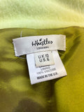 WHISTLES LIME GREEN WOOL KNEE LENGTH COAT SIZE 10