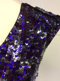 Brand New French Connection Purple & Silver Sequin Dress Size 6