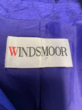 WINDSMOOR 100% SILK PURPLE MID LENGTH SPECIAL OCCASION JACKET SIZE 16