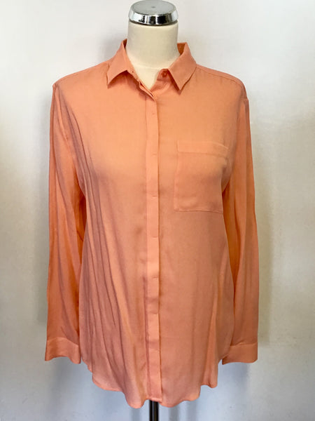 BRAND NEW JACK WILLS CORAL BAMBER SILK LONG SLEEVE SHIRT SIZE 10