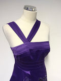 KAREN MILLEN PURPLE EMBROIDERED SPECIAL OCCASION DRESS SIDE 10