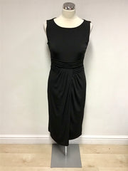 BRAND NEW FENN WRIGHT & MANSON BLACK DRAPED SLEEVELESS OCCASION DRESS SIZE 10