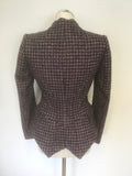 BRAND NEW HOBBS LIMITED EDITION PRESTWICK PURPLE TWEED CHECK JACKET SIZE 10