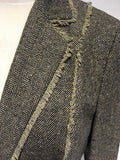 FENN WRIGHT MANSON HERRINGBONE TWEED JACKET SIZE 14