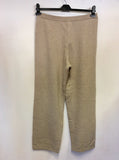 BRAND NEW LAURENCE TAVERNIER FAWN WOOL & CASHMERE KNIT LOUNGE PANTS SIZE L