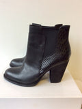 BRAND NEW ALDO BLACK LEATHER ANKLE BOOTS SIZE 7/40