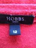 HOBBS RED V NECKLINE CARDIGAN SIZE 12