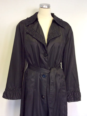 GELCO STYLISH BLACK LONG TIE WAIST MAC SIZE 16