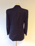 BURBERRYS DARK BLUE DOUBLE BREASTED WOOL BLAZER JACKET SIZE 8 REG