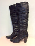 HOBBS BLACK LEATHER KNEE HIGH BOOTS SIZE 5/38