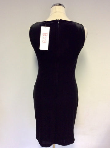 BRAND NEW LIBRA BLACK VELVET,SATIN & SEQUIN TRIM COCKTAIL DRESS SIZE 8