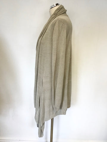 PHASE EIGHT OATMEAL LINEN BLEND CARDIGAN SIZE 16