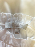 HOBBS WHITE 3/4 SLEEVE FRILL TRIM BLOUSE/ TOP SIZE 12