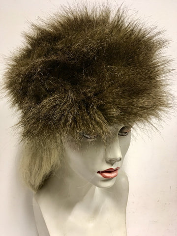 MARKS & SPENCER BROWN FAUX FUR HAT
