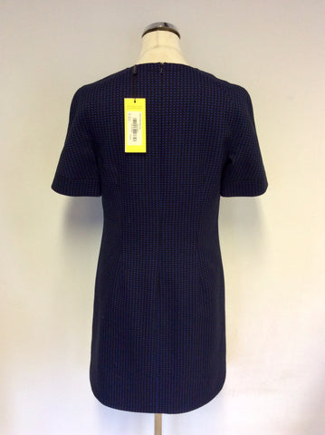 BRAND NEW KAREN MILLEN BLACK & BLUE CHECK SHIFT DRESS SIZE 12