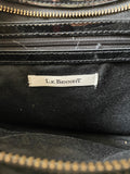 LK BENNETT BLACK PATENT LEATHER BUCKLE TRIM SHOULDER BAG