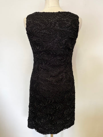 MONSOON BLACK LACE SLEEVELESS PENCIL DRESS SIZE 10