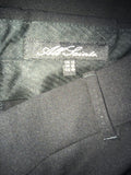ALL SAINTS BLACK WOOL SATIN TRIM VORDANA CIGARETTE PANT TROUSERS SIZE 12