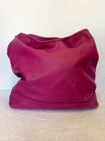 MULBERRY FUSHIA PINK LEATHER OVERSIZE EFFIE HOBO BAG & MATCHING PURSE