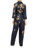 TED BAKER NAVY BLUE FLORAL KENSIDY ARBORETUM PYJAMA JUMPSUIT SIZE 2 UK 10/12