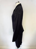 LK BENNETT GIANNA BLACK 100% VIRGIN WOOL PENCIL DRESS & JACKET SIZE 8