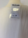 BRAND NEW VIVA LA MODA WHITE SILK SHIFT DRESS ONE SIZE