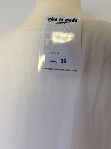 BRAND NEW VIVA LA MODA WHITE SILK SHIFT DRESS ONE SIZE