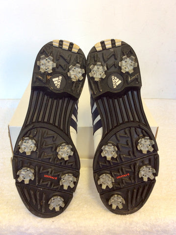 ADIDAS NAVY BLUE & WHITE LACE UP GOLF SHOES SIZE 7/40